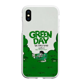 Чехол для iPhone XS Max матовый с принтом Монстр Green Day в Тюмени, Силикон | Область печати: задняя сторона чехла, без боковых панелей | Тематика изображения на принте: american idiot | green day | альтернативный | билли джо армстронг | грин дей | группа | зелёный день | майк дёрнт | музыка | надпись | панк | поп | поппанк | рок | тре кул