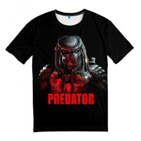 Мужская футболка 3D с принтом Predator в Тюмени, 100% полиэфир | прямой крой, круглый вырез горловины, длина до линии бедер | блокбастер | боевик | кино | киногерой | кинофильм | оружие | фантастика | хищник