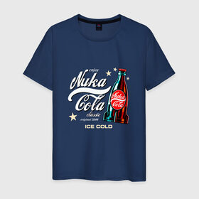 Мужская футболка хлопок с принтом Nuka-Cola Corporation в Тюмени, 100% хлопок | прямой крой, круглый вырез горловины, длина до линии бедер, слегка спущенное плечо. | fallout | nuka cola corporation