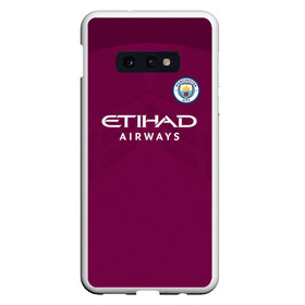 Чехол для Samsung S10E с принтом Манчестер Сити Форма Away 2018 в Тюмени, Силикон | Область печати: задняя сторона чехла, без боковых панелей | Тематика изображения на принте: citi | city | cyty | manchester | siti | sity | англия | болельщик | горожане | гостевая | манчестер | сити | фанат | футбольная форма