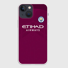 Чехол для iPhone 13 mini с принтом Манчестер Сити Форма Away 2018 в Тюмени,  |  | citi | city | cyty | manchester | siti | sity | англия | болельщик | горожане | гостевая | манчестер | сити | фанат | футбольная форма