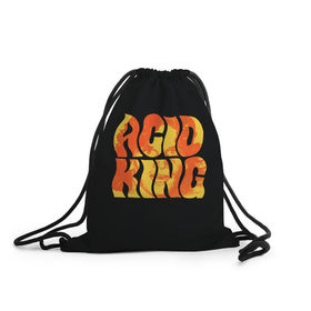 Рюкзак-мешок 3D с принтом Acid King 4 в Тюмени, 100% полиэстер | плотность ткани — 200 г/м2, размер — 35 х 45 см; лямки — толстые шнурки, застежка на шнуровке, без карманов и подкладки | Тематика изображения на принте: 