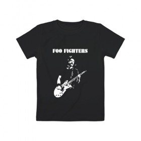 Детская футболка хлопок с принтом Foo Fighters в Тюмени, 100% хлопок | круглый вырез горловины, полуприлегающий силуэт, длина до линии бедер | ff | foo fighters | альтернативный | группа | дэйв грол | крис шифлетт | метал | музыка | надпись | нэйт мендел | постгранж | пэт смир | рок | тейлор хокинс | фу файтерс | фф | хард | хардрок