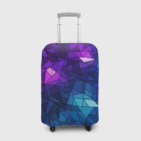 Чехол для чемодана 3D с принтом Стекло в Тюмени, 86% полиэфир, 14% спандекс | двустороннее нанесение принта, прорези для ручек и колес | mosaic | абстракция | геометрия | мозаика | стекло
