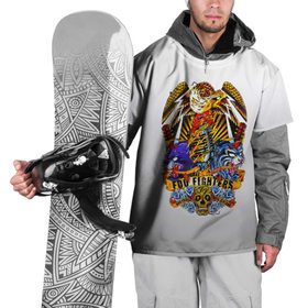 Накидка на куртку 3D с принтом Foo Fighters, орел и тигры в Тюмени, 100% полиэстер |  | Тематика изображения на принте: 
