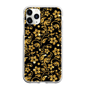 Чехол для iPhone 11 Pro матовый с принтом Люкс в Тюмени, Силикон |  | diamond | flowers | gold | golden | блеск | богатство | бриллиант | злато | золото | орнамент | узор | цветы