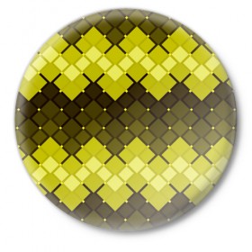 Значок с принтом Движение волн в Тюмени,  металл | круглая форма, металлическая застежка в виде булавки | геометрия | квадрат | текстура