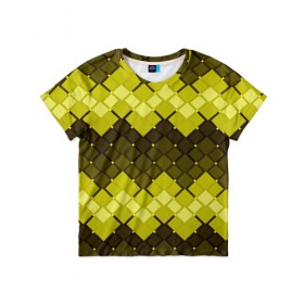 Детская футболка 3D с принтом Движение волн в Тюмени, 100% гипоаллергенный полиэфир | прямой крой, круглый вырез горловины, длина до линии бедер, чуть спущенное плечо, ткань немного тянется | геометрия | квадрат | текстура