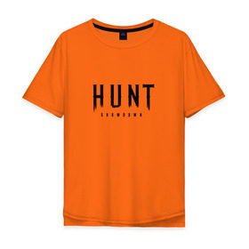 Мужская футболка хлопок Oversize с принтом Hunt: Showdown Black Logo в Тюмени, 100% хлопок | свободный крой, круглый ворот, “спинка” длиннее передней части | crytek | game | hunt | hunt: showdown | hunter | monsters | showdown | игра | крайтек | охота | столкновение