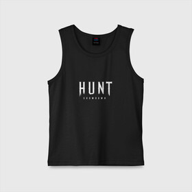 Детская майка хлопок с принтом Hunt: Showdown White Logo в Тюмени,  |  | crytek | game | hunt | hunt: showdown | hunter | monsters | showdown | игра | крайтек | охота | столкновение