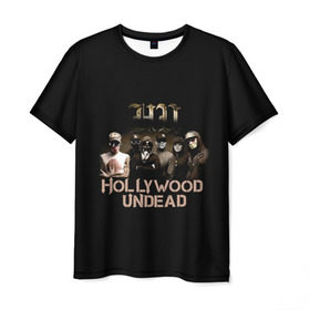Мужская футболка 3D с принтом Группа Hollywood Undead в Тюмени, 100% полиэфир | прямой крой, круглый вырез горловины, длина до линии бедер | charlie scene | danny | funny man | hollywood | j dog | johnny 3 tears | undead | альтернативный | андед | голивуд | голливудская | группа | кранккор | метал | нежить | ню | реп | рок | рэп | рэпкор