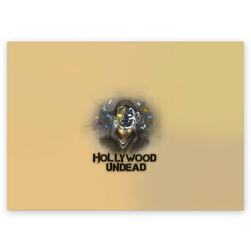 Поздравительная открытка с принтом Hollywood Undead в Тюмени, 100% бумага | плотность бумаги 280 г/м2, матовая, на обратной стороне линовка и место для марки
 | charlie scene | danny | funny man | hollywood | j dog | johnny 3 tears | undead | альтернативный | андед | голивуд | голливудская | группа | кранккор | метал | нежить | ню | реп | рок | рэп | рэпкор