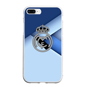 Чехол для iPhone 7Plus/8 Plus матовый с принтом FC Real Madrid в Тюмени, Силикон | Область печати: задняя сторона чехла, без боковых панелей | real madrid | футбол | футбольный клуб