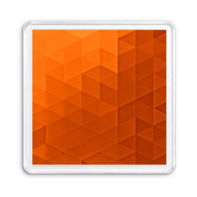 Магнит 55*55 с принтом Orange abstraction в Тюмени, Пластик | Размер: 65*65 мм; Размер печати: 55*55 мм | abstraction | geometry | polygon | абстракция | геометрия | грань | краски | кубик | кубики | линии | мозаика | полигоны | ребро | текстура | узор