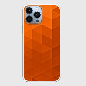 Чехол для iPhone 13 Pro Max с принтом Orange abstraction в Тюмени,  |  | Тематика изображения на принте: abstraction | geometry | polygon | абстракция | геометрия | грань | краски | кубик | кубики | линии | мозаика | полигоны | ребро | текстура | узор