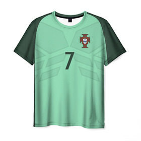 Мужская футболка 3D с принтом Ronaldo away 17-18 в Тюмени, 100% полиэфир | прямой крой, круглый вырез горловины, длина до линии бедер | champion | confederation | cristiano | cup | euro | portugal | ronaldo | world | европы | конфедераций | криштиану | кубок | мира | португалия | роналду
