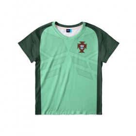 Детская футболка 3D с принтом Portugal away в Тюмени, 100% гипоаллергенный полиэфир | прямой крой, круглый вырез горловины, длина до линии бедер, чуть спущенное плечо, ткань немного тянется | confederation | cup | euro | world | европы | конфедераций | кубок | мира | португалия | чемпионат
