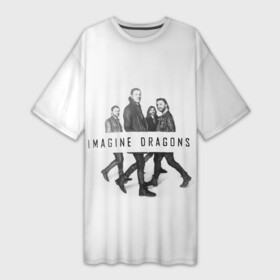 Платье-футболка 3D с принтом Группа Imagine Dragons в Тюмени,  |  | dragons | imagine | альтернативный | американская | бэн макки | группа | драгонс | дэн платцман | дэн рейнольдс | имеджин | инди | индирок | поп | рок | уэйн сермон | электроник