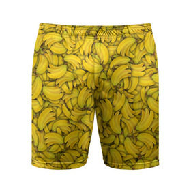 Мужские шорты 3D спортивные с принтом Бананы в Тюмени,  |  | banana | vegan | банан | веган | желтый | паттерн | текстура | фрукт
