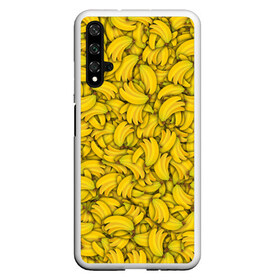 Чехол для Honor 20 с принтом Бананы в Тюмени, Силикон | Область печати: задняя сторона чехла, без боковых панелей | banana | vegan | банан | веган | желтый | паттерн | текстура | фрукт