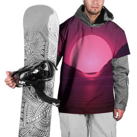 Накидка на куртку 3D с принтом Cyber Sun в Тюмени, 100% полиэстер |  | cyber | голограмма | горы | кибер | модные | полосы | ретро | свет | солнце | яркие