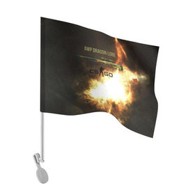 Флаг для автомобиля с принтом AWP DRAGON LORE в Тюмени, 100% полиэстер | Размер: 30*21 см | counter strike | cs go | global offensive | авп | винтовка | драгон | дрэгон | каэс | контр страйк | контра | кс | лор | лорэ | оружие | снайперская | ствол