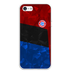 Чехол для iPhone 5/5S матовый с принтом FC Bayern 2018 Abstract colors в Тюмени, Силикон | Область печати: задняя сторона чехла, без боковых панелей | bayern | fc | абстракция | бавария | геометрия | спорт | футбольный клуб