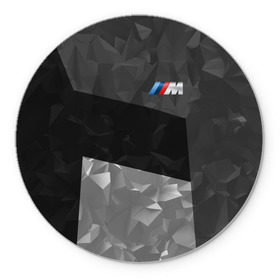 Коврик круглый с принтом BMW 2018 Black Design в Тюмени, резина и полиэстер | круглая форма, изображение наносится на всю лицевую часть | bmw | автомобиль | автомобильные | бмв | машины