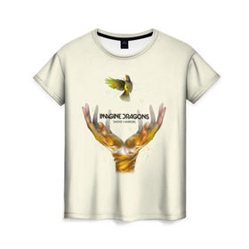 Женская футболка 3D с принтом Руки с птичкой Imagine Dragons в Тюмени, 100% полиэфир ( синтетическое хлопкоподобное полотно) | прямой крой, круглый вырез горловины, длина до линии бедер | альтернативный | американская | группа | драгонс | имеджин | инди | индирок | поп | рок | электроник