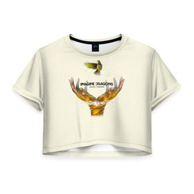 Женская футболка 3D укороченная с принтом Руки с птичкой Imagine Dragons в Тюмени, 100% полиэстер | круглая горловина, длина футболки до линии талии, рукава с отворотами | альтернативный | американская | группа | драгонс | имеджин | инди | индирок | поп | рок | электроник