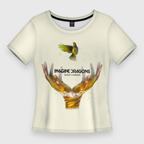 Женская футболка 3D Slim с принтом Руки с птичкой Imagine Dragons в Тюмени,  |  | альтернативный | американская | группа | драгонс | имеджин | инди | индирок | поп | рок | электроник