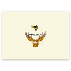 Поздравительная открытка с принтом Руки с птичкой Imagine Dragons в Тюмени, 100% бумага | плотность бумаги 280 г/м2, матовая, на обратной стороне линовка и место для марки
 | альтернативный | американская | группа | драгонс | имеджин | инди | индирок | поп | рок | электроник
