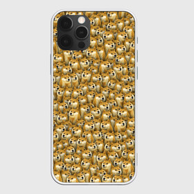 Чехол для iPhone 12 Pro Max с принтом Собачки Doge в Тюмени, Силикон |  | Тематика изображения на принте: doge | meme | доги | желтый | мем | паттерн | пёс | собака | текстура