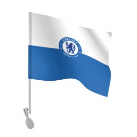 Флаг для автомобиля с принтом Chelsea в Тюмени, 100% полиэстер | Размер: 30*21 см | chelsea | football | soccer | socker | спорт | футбол | футбольный клуб | челси