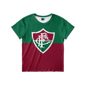 Детская футболка 3D с принтом Fluminense(Бразилия) в Тюмени, 100% гипоаллергенный полиэфир | прямой крой, круглый вырез горловины, длина до линии бедер, чуть спущенное плечо, ткань немного тянется | fluminense | football | footer | soccer | socker | бразилия | спорт | футбол | футбольный клуб