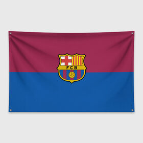 Флаг-баннер с принтом Barcelona в Тюмени, 100% полиэстер | размер 67 х 109 см, плотность ткани — 95 г/м2; по краям флага есть четыре люверса для крепления | barcelona | football | footer | soccer | socker | барселона | спорт | футбол | футбольный клуб