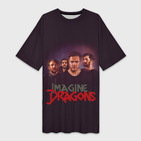 Платье-футболка 3D с принтом Группа Imagine Dragons в Тюмени,  |  | альтернативный | американская | группа | драгонс | имеджин | инди | индирок | поп | рок | электроник