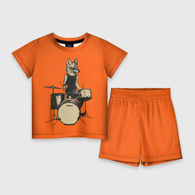 Детский костюм с шортами 3D с принтом Drums в Тюмени,  |  | барабанщик | барабаны | драммер | ударные
