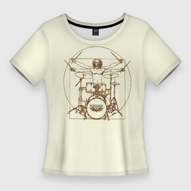 Женская футболка 3D Slim с принтом Drums в Тюмени,  |  | барабанщик | барабаны | драммер | ударные