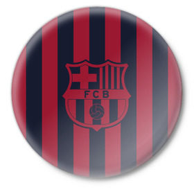 Значок с принтом Barselona 18 в Тюмени,  металл | круглая форма, металлическая застежка в виде булавки | Тематика изображения на принте: barselona | champions | league | lionel | messi | spain | барселона | испания | месси