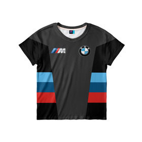 Детская футболка 3D с принтом BMW 2018 Sport в Тюмени, 100% гипоаллергенный полиэфир | прямой крой, круглый вырез горловины, длина до линии бедер, чуть спущенное плечо, ткань немного тянется | bmw | автомобиль | автомобильные | бмв | марка | машины | патриот | флаг