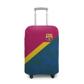 Чехол для чемодана 3D с принтом FC Barcelona 2018 Sport camo в Тюмени, 86% полиэфир, 14% спандекс | двустороннее нанесение принта, прорези для ручек и колес | 