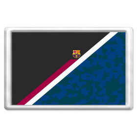 Магнит 45*70 с принтом FC Barcelona Sport camo II в Тюмени, Пластик | Размер: 78*52 мм; Размер печати: 70*45 | fc | fc barcelona | fcb | fly emirates | ronaldo | абстракция | барселона | геометрия | зож | клуб | линии | месси | модные | мяч | реал мадрид | спорт | спортивные | тренды | футбол | футбольный клуб | эмблема