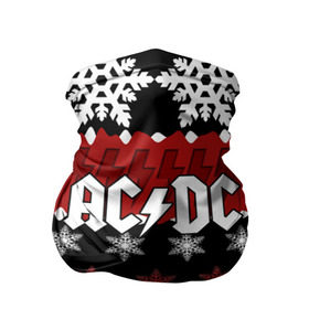 Бандана-труба 3D с принтом Праздничный AC/DC в Тюмени, 100% полиэстер, ткань с особыми свойствами — Activecool | плотность 150‒180 г/м2; хорошо тянется, но сохраняет форму | Тематика изображения на принте: ac dc | acdc | for those about to ro | австралийская | ангус янг | блюз рок | головы | группа | знак | красный | крис слэйд | музыканты | надпись | новогодний | новый год | певцы | праздник | рождество | рок | рок н ролл