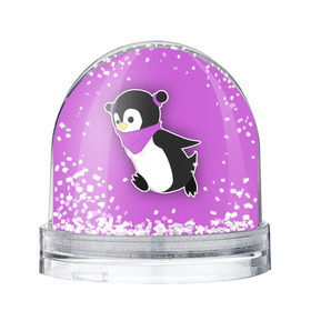 Водяной шар с принтом Penguin purple в Тюмени, Пластик | Изображение внутри шара печатается на глянцевой фотобумаге с двух сторон | cartoon | penguin | purple | милый | мультик | мультфильм | пингвин | рисунок | фиолетовый