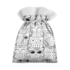 Подарочный 3D мешок с принтом Совушки pattern в Тюмени, 100% полиэстер | Размер: 29*39 см | Тематика изображения на принте: bird | owl | животные | ночные птицы | птицы | совы