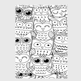 Скетчбук с принтом Совушки pattern в Тюмени, 100% бумага
 | 48 листов, плотность листов — 100 г/м2, плотность картонной обложки — 250 г/м2. Листы скреплены сверху удобной пружинной спиралью | bird | owl | животные | ночные птицы | птицы | совы