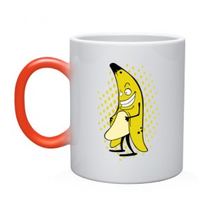 Кружка хамелеон с принтом Банан он в Тюмени, керамика | меняет цвет при нагревании, емкость 330 мл | Тематика изображения на принте: 
