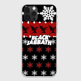 Чехол для iPhone 12 Pro Max с принтом Праздничный Black Sabbath в Тюмени, Силикон |  | black sabbath | группа | новогодний | новый год | рождество | свитер | снежинки | хард рок | хеви метал