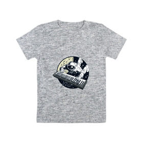 Детская футболка хлопок с принтом Piano в Тюмени, 100% хлопок | круглый вырез горловины, полуприлегающий силуэт, длина до линии бедер | Тематика изображения на принте: клавишник | пианино | пианист | рояль. | фортепиано